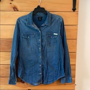 Calvin Klein Jeans Blue Casual Button Down Shirt